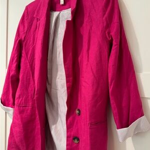 Jules & Leopold Vibrant Fuscia Pink Women’s Blazer; XS/TP